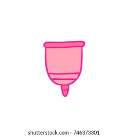 menstrual cup doodle icon