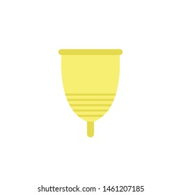 menstrual cup flat icon, vector illustration