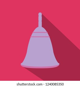 Menstrual cup icon in flat style. For ads, shop, womans magazine. Vector illustration. 