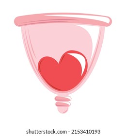 Menstrual cup icon isolated flat