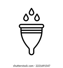 Menstrual cup icon. sign for mobile concept and web design. vector illustration