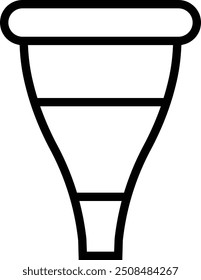 menstrual cup icon. Thin linear style design isolated on white background