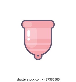 menstrual cup icon. vector illustration