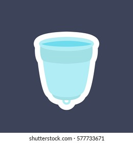 menstrual cup icon. vector illustration