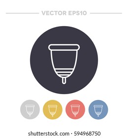 menstrual cup icon. vector illustration