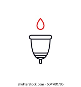 menstrual cup icon. vector illustration