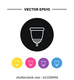 menstrual cup icon. vector illustration