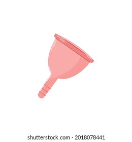 Menstrual cup isolated image. Vaginal route of administration. ecological product for feminine hygiene. Versatile design. For advertising, acquaintance of girls and women. Vector illustration, flat