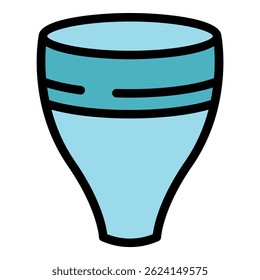 Copo menstrual que oferece uma alternativa reutilizável e ecologicamente consciente para gerir períodos, promovendo práticas sustentáveis