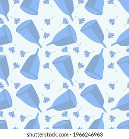 Menstrual cup seamless pattern ilustration.Graet for any Print.