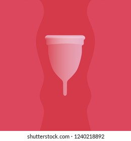 Menstrual cup. Vector illustration.