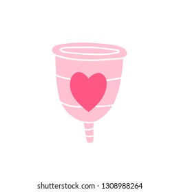 Menstrual cup. Vector illustration isolated on white 