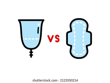 Menstrual cup vector line icon. Outline style sign for mobile concept and web design. Vaginal cup vector icon. Women intimate hygiene symbol, logo illustration.
