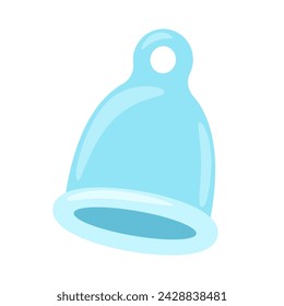 Menstrual cup. Women's intimate hygiene item. Simple vector flat illustration.