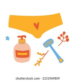 menstrual cycle set vector hand drawn