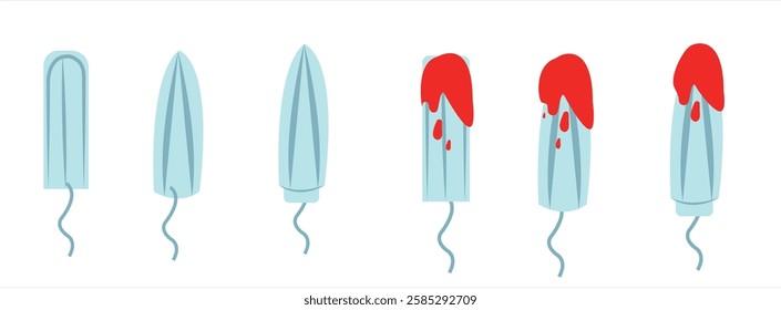 Menstrual Cycle Vector Illustrations – Feminine Health  Wellness. Menstrual period