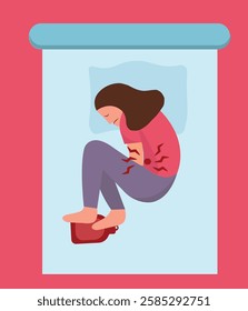 Menstrual Cycle Vector Illustrations – Feminine Health  Wellness. Menstrual period