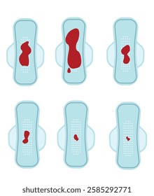 Menstrual Cycle Vector Illustrations – Feminine Health  Wellness. Menstrual period