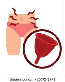 Menstrual Cycle Vector Illustrations – Feminine Health Wellness. Menstrual period	