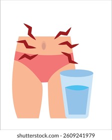 Menstrual Cycle Vector Illustrations – Feminine Health Wellness. Menstrual period	