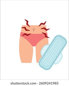 Menstrual Cycle Vector Illustrations – Feminine Health Wellness. Menstrual period	