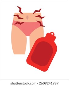 Menstrual Cycle Vector Illustrations – Feminine Health Wellness. Menstrual period	