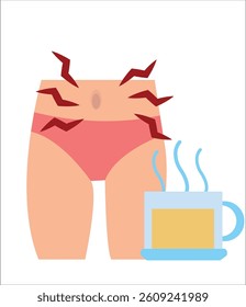 Menstrual Cycle Vector Illustrations – Feminine Health Wellness. Menstrual period	