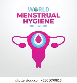 Plantilla de diseño del Día de la Higiene Menstrual para celebración. diseño de vectores de higiene menstrual. diseño de vector menstrual plano.