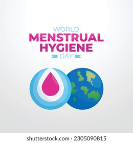 Menstrual Hygiene Day design template for celebration. menstrual hygiene vector design. flat menstrual vector design.