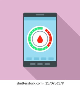 Menstrual mobile calendar icon. Flat illustration of menstrual mobile calendar vector icon for web design