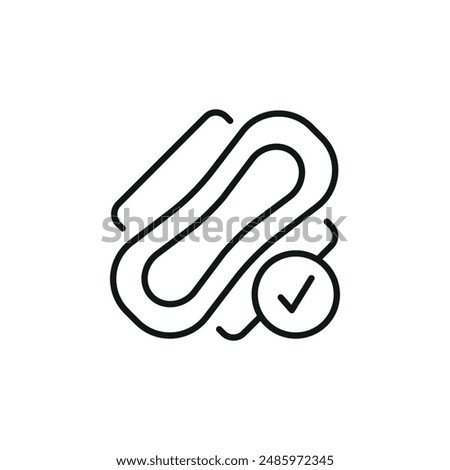 Menstrual Pad with Check Mark Icon. Simple menstrual pad with check mark icon for health and hygiene design. Vector illustration.