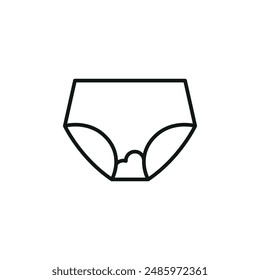 Menstrual panties icon. Simple menstrual panties icon for social media, app and web design. Vector illustration.