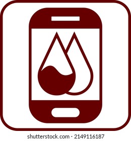 Menstruation-App, Illustration, Vektorgrafik auf weißem Hintergrund.