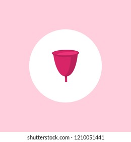 Menstruation cup icon. Isolated. Vector