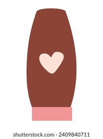 Menstruation element of colorful set. A sophisticated illustration seamlessly integrates creative design with the essential aspect of menstrual cosmetics. Vector illustration.