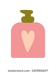 Menstruation element of colorful set. This design highlights the cosmetic item with a touch of artistic flair, emphasizing their role in enhancing self-care during menstruation. Vector illustration.