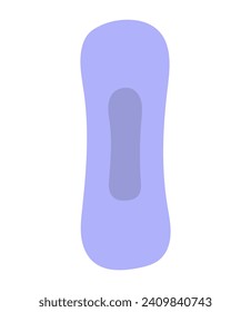 Menstruation element of colorful set. This illustration transforms a menstrual gasket into a visual portrayal of empowerment against a clean white backdrop. Vector illustration.
