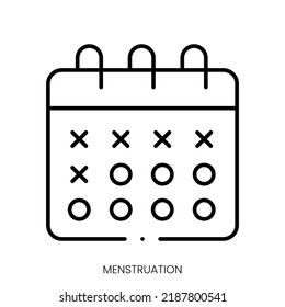 menstruation icon. Linear style sign isolated on white background. Vector illustration