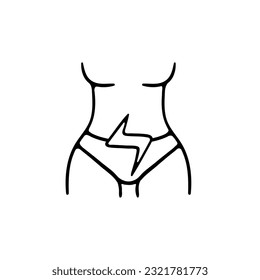 Menstruation Icon. Menstrual cycle, menstrual period, menstrual health, menstruation awareness, feminine hygiene. Vector black icon