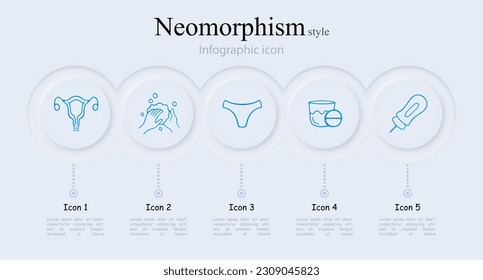 Menstruation icon set. Period products, menstrual cycle, pad, tampon, menstrual cup. Period pain concept. Vector line icon for Business