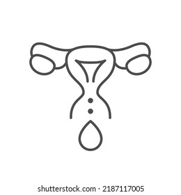 Menstruation process line outline icon