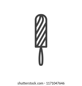 Menstruation and sanitary tampon. Vector flat outline icon illustration isolated on white background.