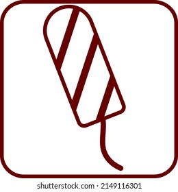 Tampón de menstruación, ilustración, vector sobre fondo blanco.