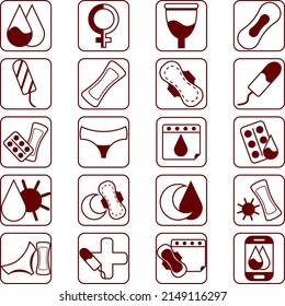 Menstuation week, illustration, vector on a white background.