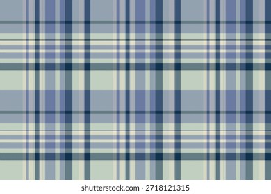Vector a cuadros para hombre sin costuras, fondo de pascua tela a cuadros. Textura de patrón textil tartán superpuesto en paleta de colores azul y blanco.