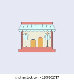 menswear shop colored outline icon. One of the collection icons for websites, web design, mobile app