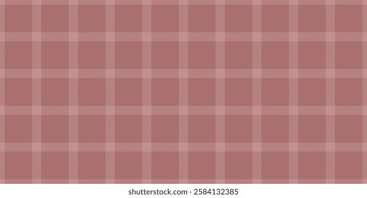 Menswear textile vector tartan, 50s seamless pattern plaid. Difficult background check texture fabric in rosy brown and red colors palette.