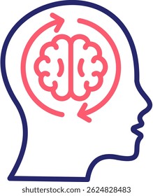 Mental Agility Icon Color Vector Illustration