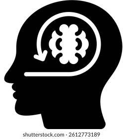 Mental Agility Icon Glyph Vector Illustration