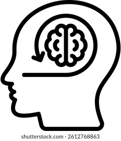 Mental Agility Icon Outline Vector Illustration
